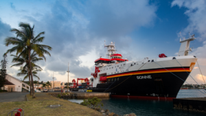 RV SONNE at the port of Nouméa, New Caledonia. Picture: Nico Fröhberg