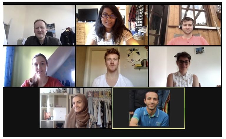 First online teaching event with international students at GeoZentrum Nordbayern a full success