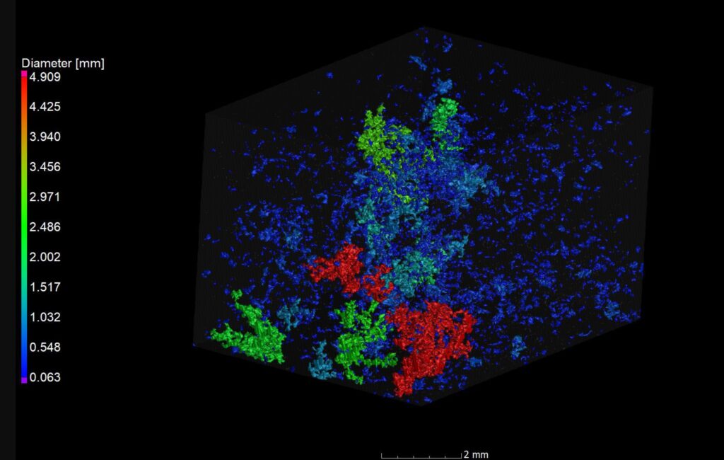 Representation of the pore space in sandstone