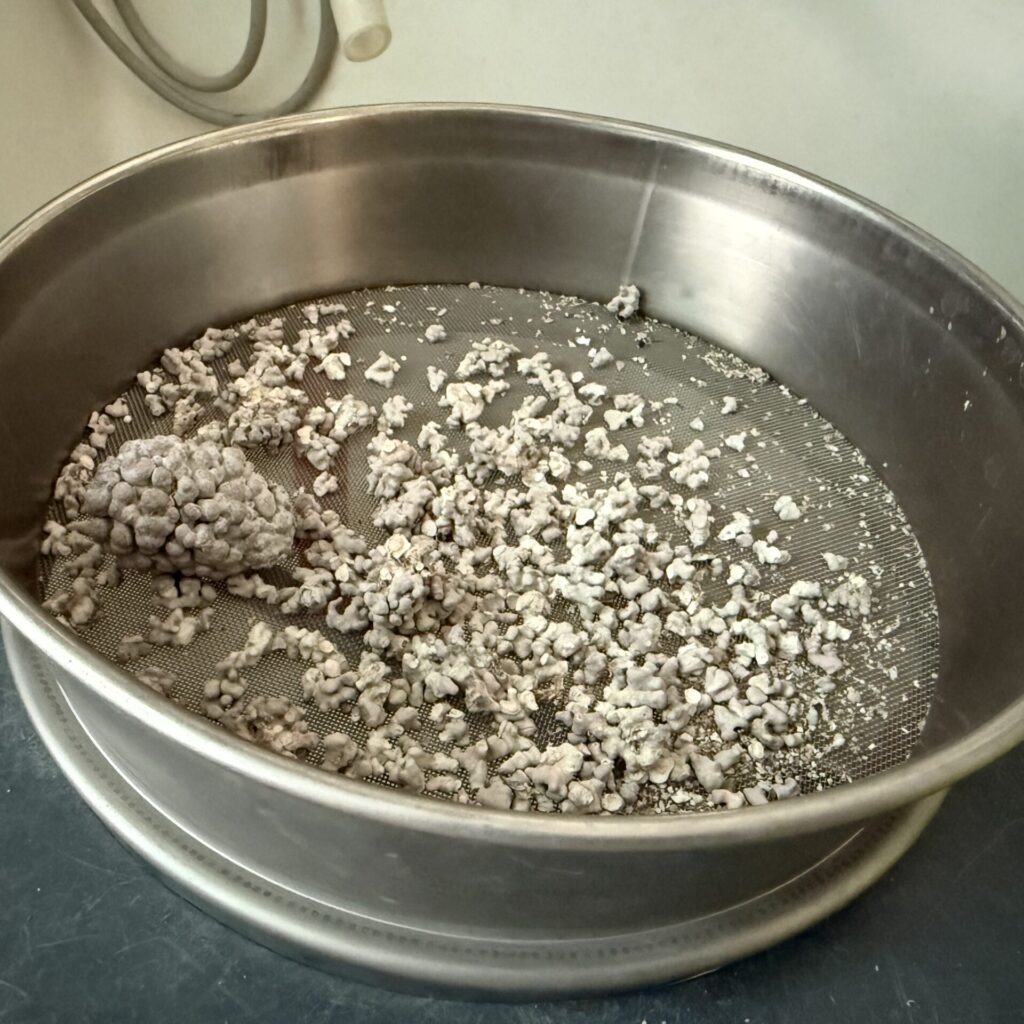 micropal preparation - sieving